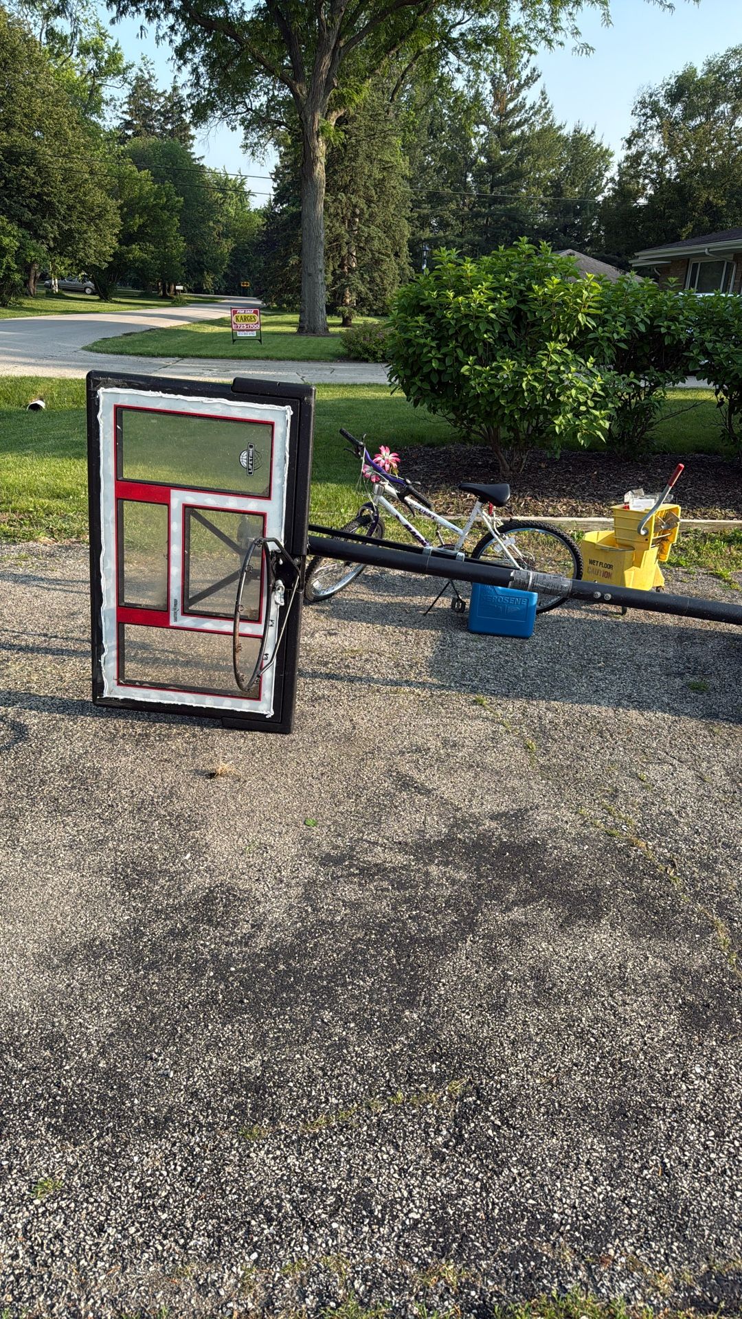Adjustable Basketball Hoop With Shatter Proof Backboard