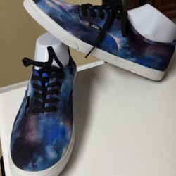 Vans Low Galaxy Cosmic Sneakers shoes Lace Up Skateboard Blue Shoes 8.5M/10W