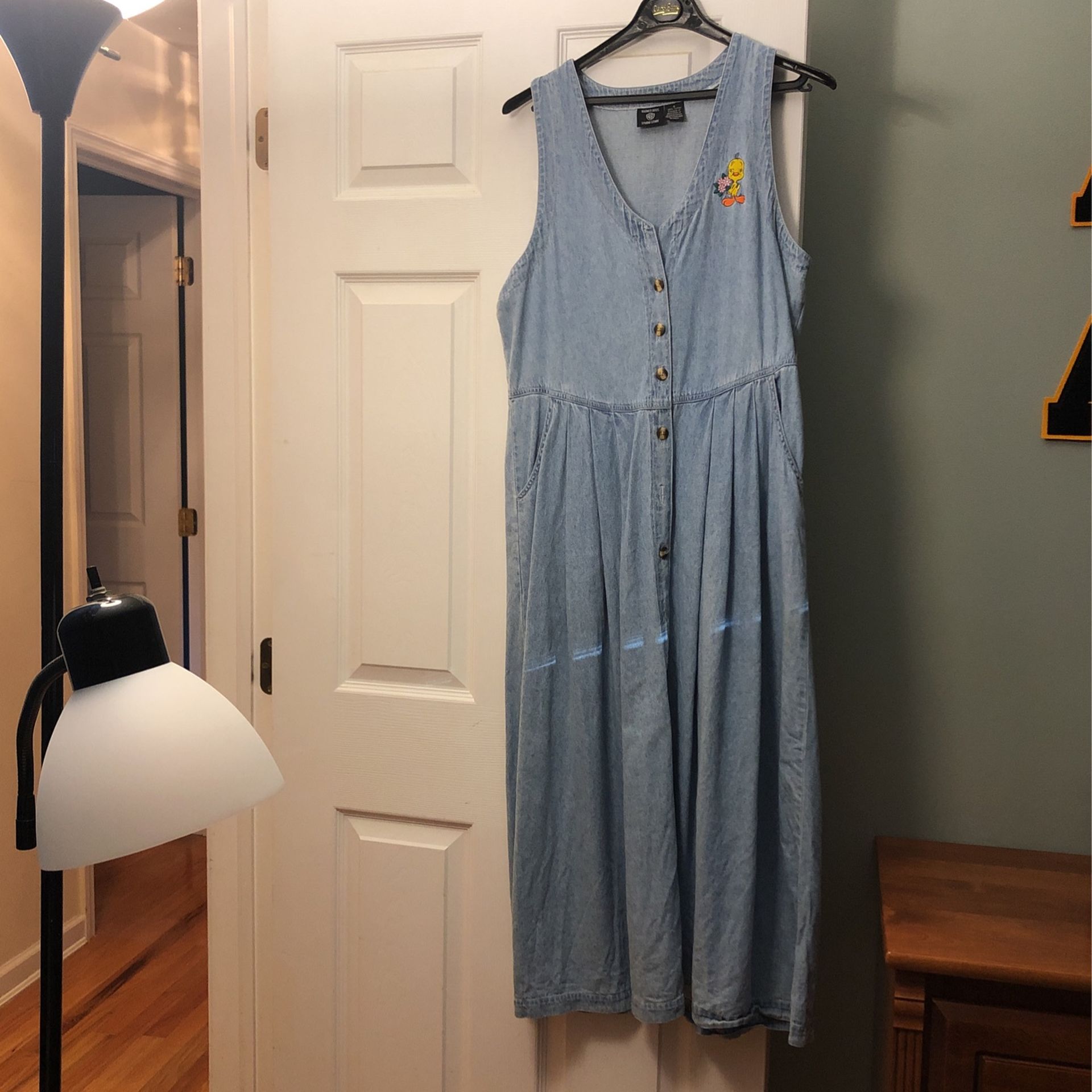 Warner Bros Tweety Bird Denim Sun Dress
