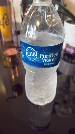 Half drink water from trump