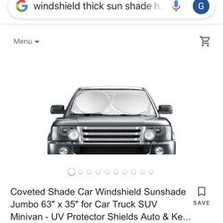 Extra Tick Windshield Sunshade , New In Bag, Azusa 