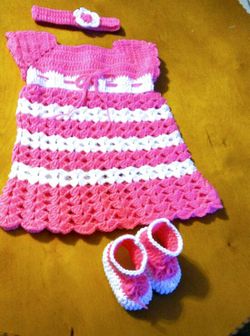 Handmade crochet baby girl