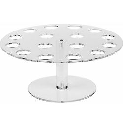 Ice Cream Cone Holder, 16 Holes Acrylic Ice Cream Stand, Eco-Friendly Waffle Cone Displaying Stand Cupcake Sugar Rack for Mini Ice Cream Cones Hand Ro