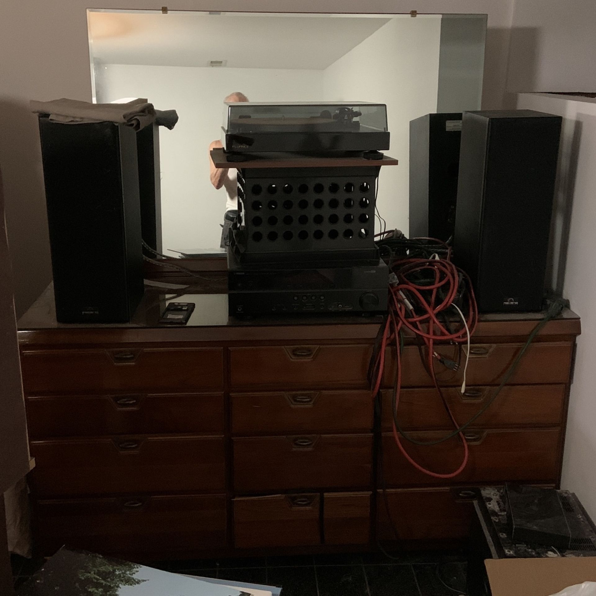 Dresser With Mirror Solid Cherry