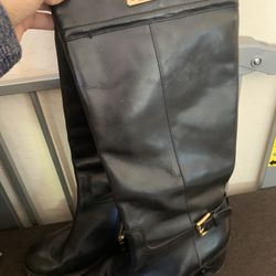 Coach Size 7 Black Womens Leather Boots 