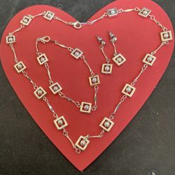 3-piece Necklace Bracelet And Earrings Set