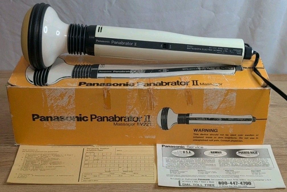 Vintage Panasonic Panabrator II EV221 Variable Speed Full Body Massager With Box