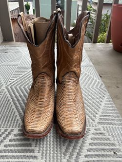 (Authentic Python) Cowboy Western Boots