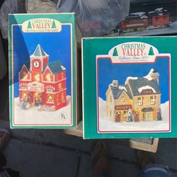 Christmas Village And Train 