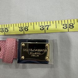 Dolce & Gabbana Leather Belt – Pink – Excellent Condition