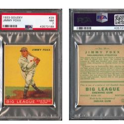 1933 Goudey Jimmie Foxx – PSA 7