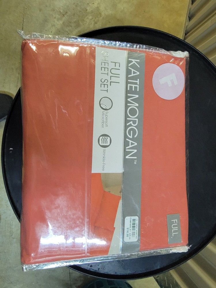 Kate Morgan Sheet Set, Full, Salmon Color