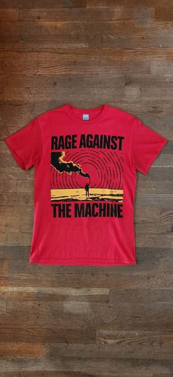 Rage Against The Machine Smoke Signals Men's Red Gildan T-Shirt (Size: Small)