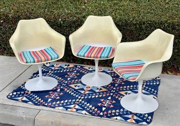 3- vintage tulip chairs