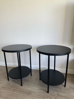 Set of 2 Black Round Side Tables – Target Room Essentials
