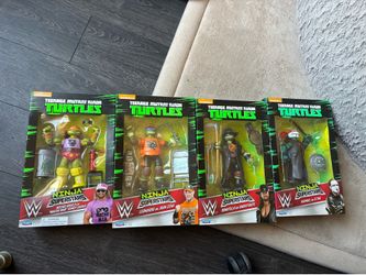 Playmates Toys WWE TMNT World Wrestling Entertainment Teenage Mutant Ninja Turtles Series 1 action figures