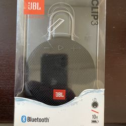 JBL Clip 3 Portable Bluetooth Speaker - Black (New In Box