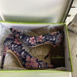 Sam Edelman Blue And Pink Floral Heels