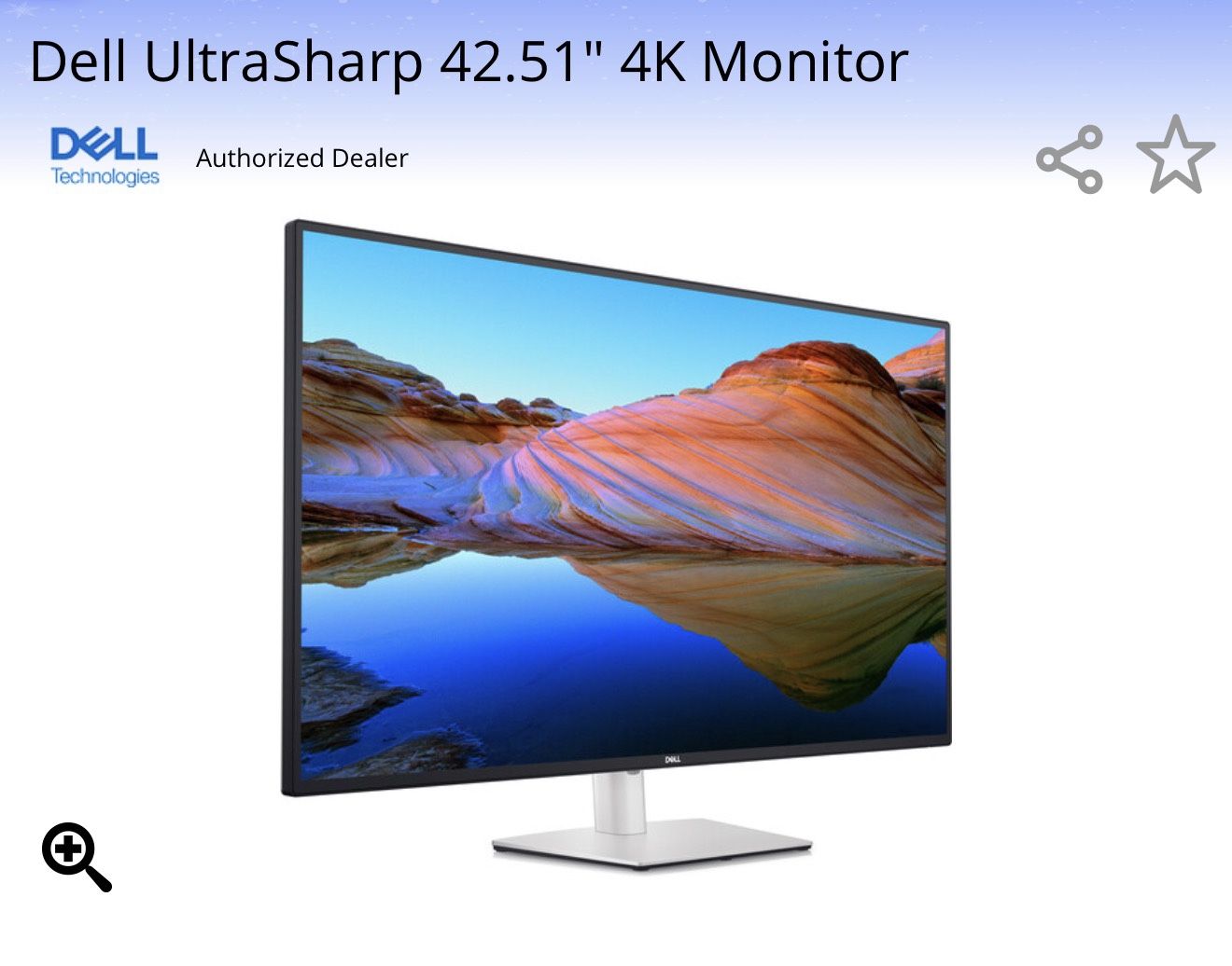 Dell Ultrasharp 42.51” 4k Monitor