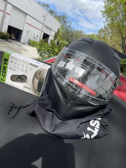 1Storm Motorcycle helmet W/ Bluetooth Headset Size L