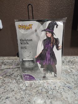 Spirit Skeleton Witch Halloween Costume Child Large