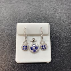 925 Sterling Silver And Pendant Set Available On Special Sale 