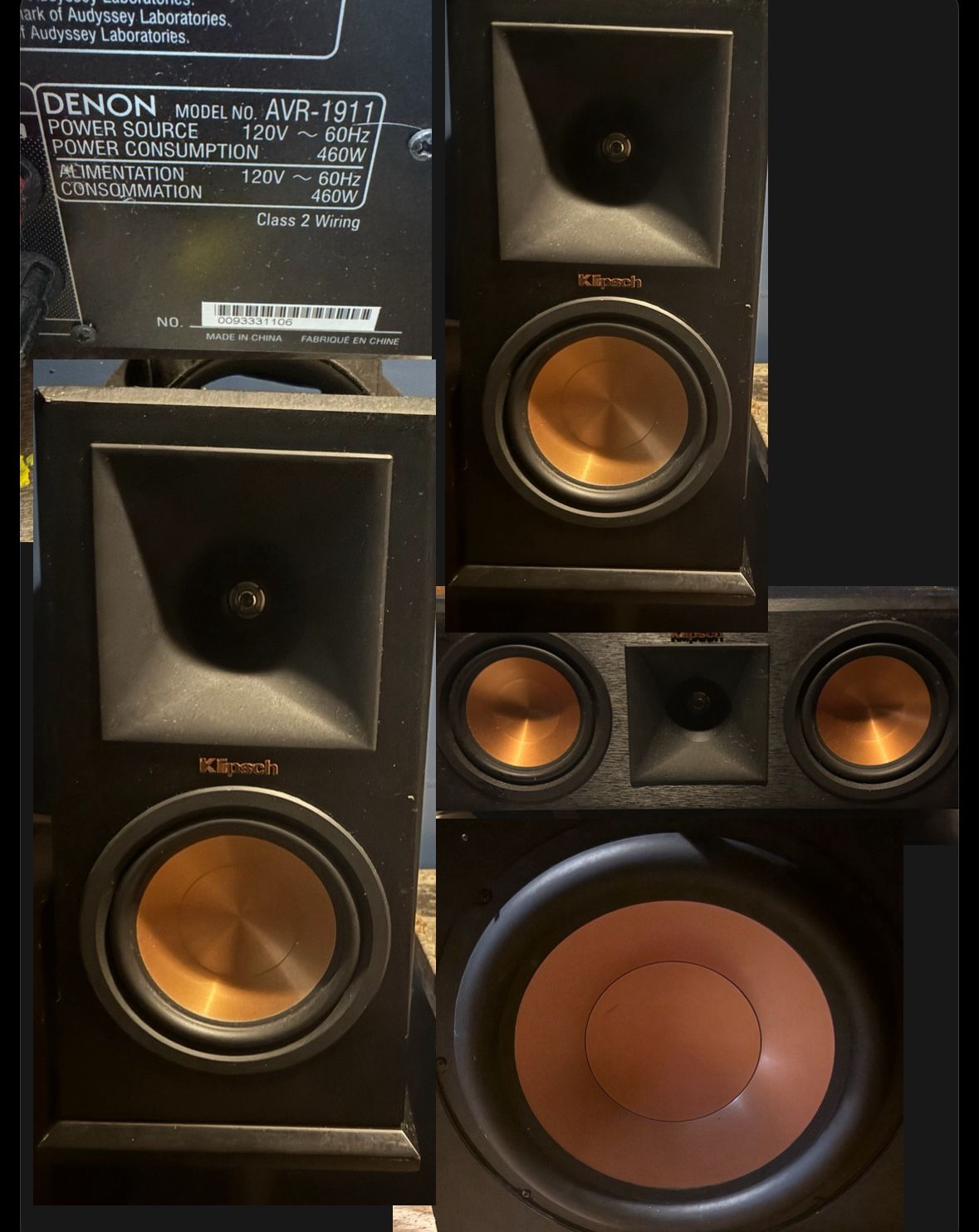 Klipsch Audio And Denon Stereo