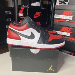 AIR JORDAN 1 LOW (GS BRED TOE) [ 4.5Y  &  7Y  ]