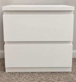 IKEA MALM 2-drawer chest (nightstand) white.
