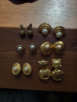 Vintage clip on earrings