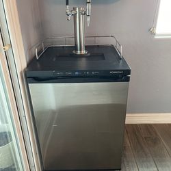 Dual Tap Kegerator With CO2 And N2