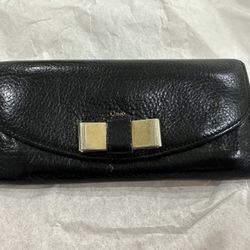 Chloé Black Leather Wallet