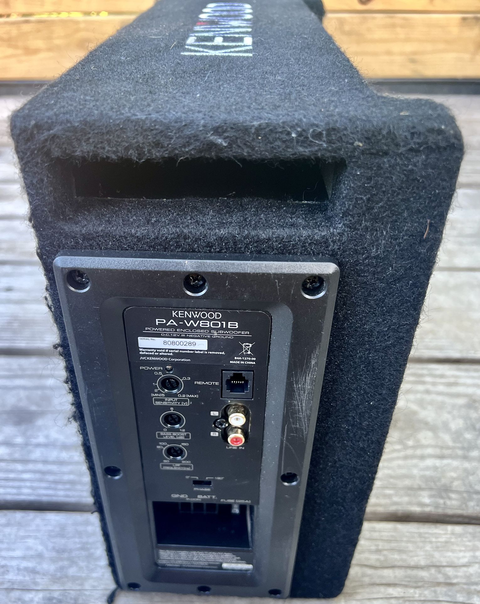 Kenwood 8 Inch Subwoofer And Amplifier