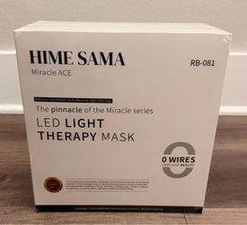 New In Box ! $300 Value Hime Sama Miracle ACE Red LED Light Therapy Mask RB-081