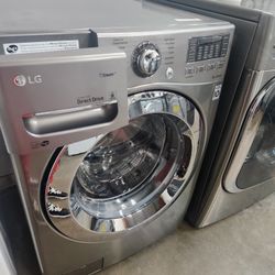 LG ONLY WASHER STEAM STAINLESS STEEL 