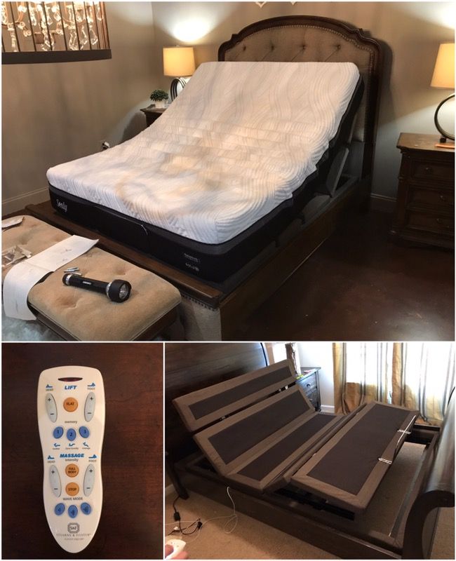 BRAND NEW S&F ADJUSTABLE BED W/REMOTE INCLUDING SEALY MEMORY FOAM MATTRESS! PRICE INCLUDES DELIVERY!!