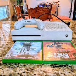 Xbox One S system with games