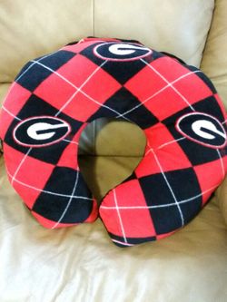 Georgia Bulldog Traveling Neck Pillow New Handmade