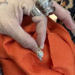 Nina Hatz Designer Engagement Ring – Rose Gold – Purchased at Kay Jewelers – Size 8-Stunning Cluster Diamond Setting