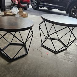 2 Side/ End Tables Removeable Tops