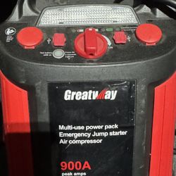 Emergency Jump Starter And Compressor. 