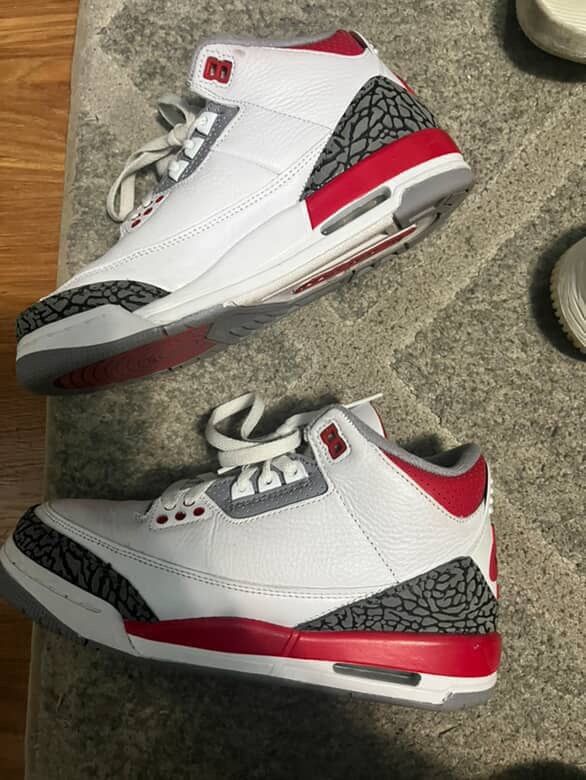 Jordan 3 Size 6y Fire Red