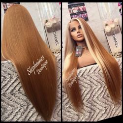 Human Hair Blended Lace Front wig 