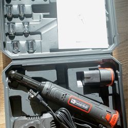 Ratchet Wrench- 12 Volt With Two Batteries 3/8 Drive And Charger.