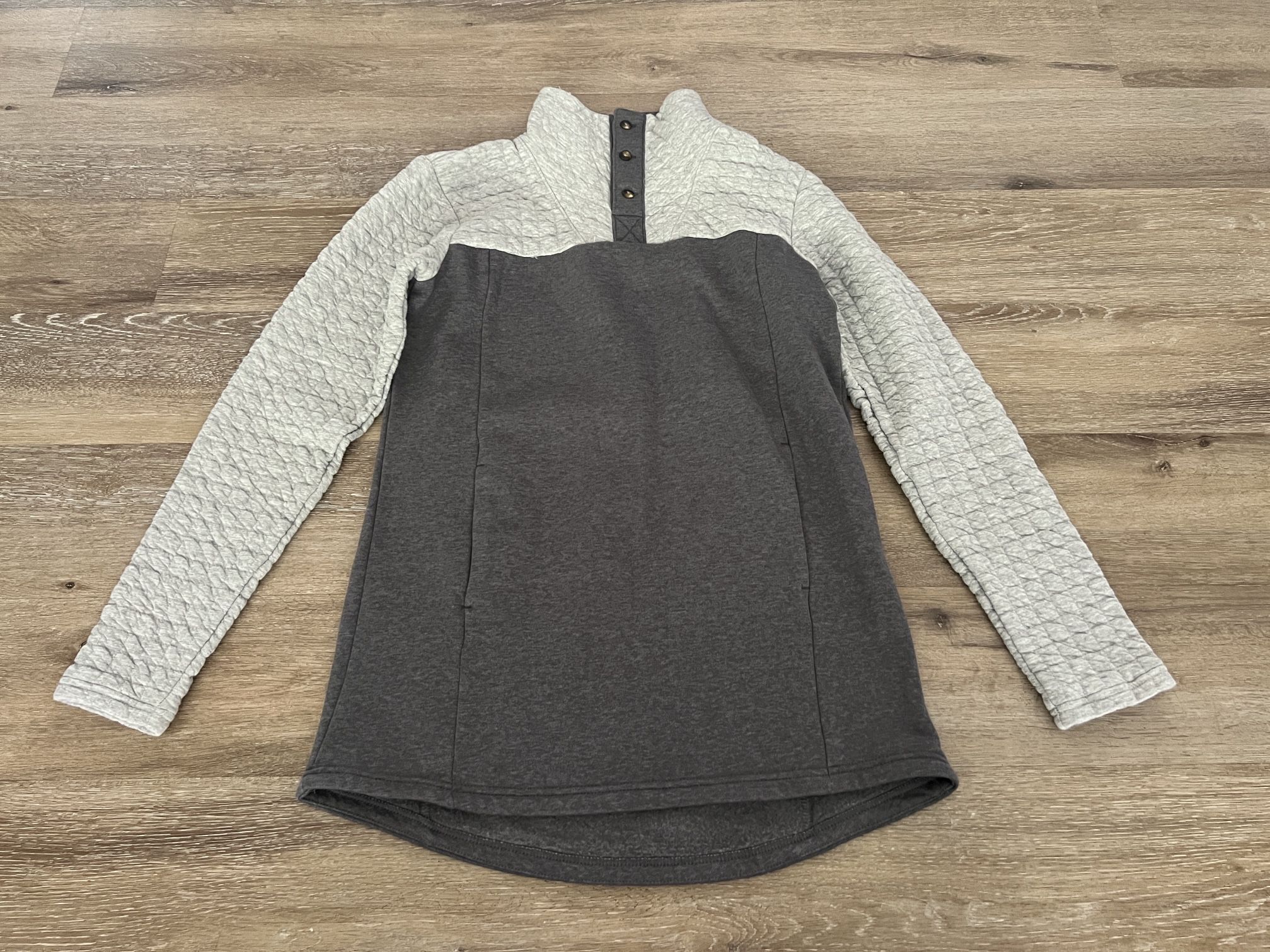 Columbia Womens Size M Sunday Summit II Tunic Fleece Pullover Gray Pockets