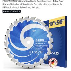10 inch Saw Blade Construction - Table Saw Blades 10 inch, made in Germany, New