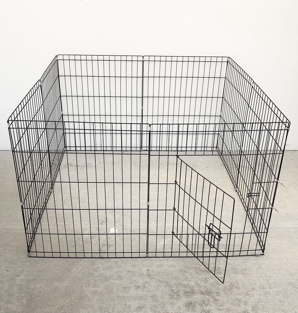 (NEW) $35 Foldable 30” Tall x 24” Wide x 8-Panel Pet Playpen Dog Crate Metal Fence Exercise Cage Play Pen