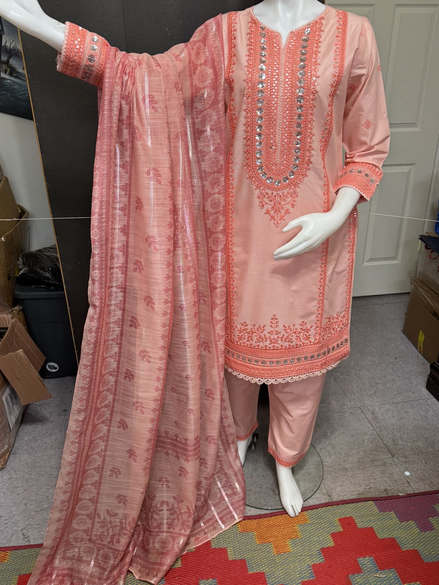 Cotton Embroidered Dress
