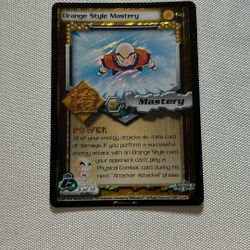 Orange Style Mastery Dragon Ball, Z Foil Trading Card
