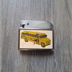 Vtg Colson Lighter - School Bus Line Advertising 